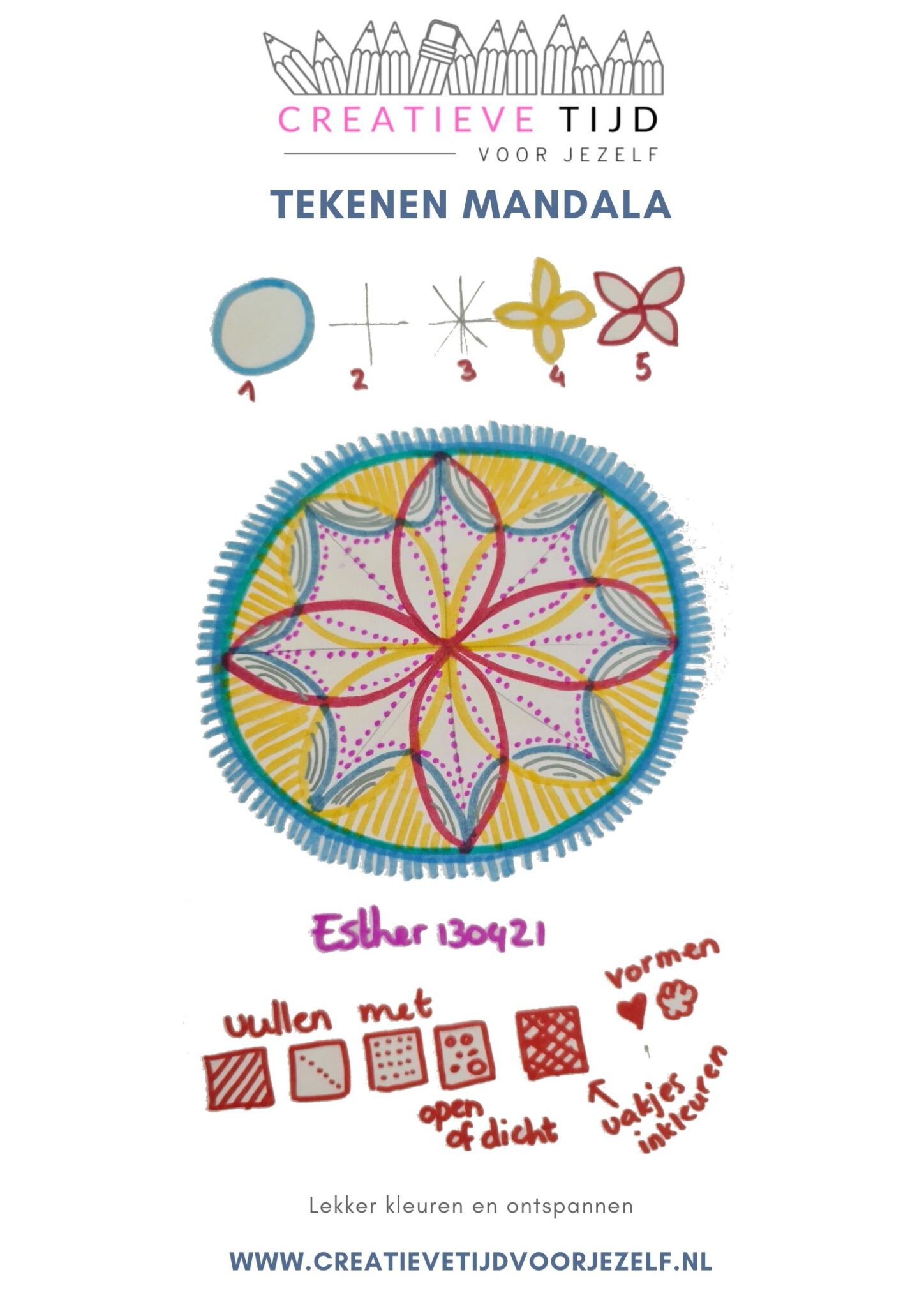 Hoe teken je een Mandala? 5 simpele stappen - Creatieve tijd voor jezelf