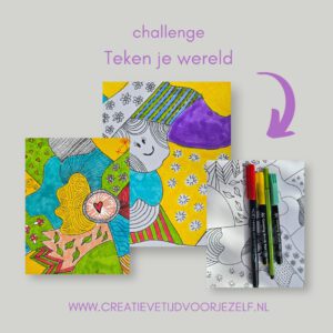 challenge teken je wereld, geinspireerd door hundertwasser