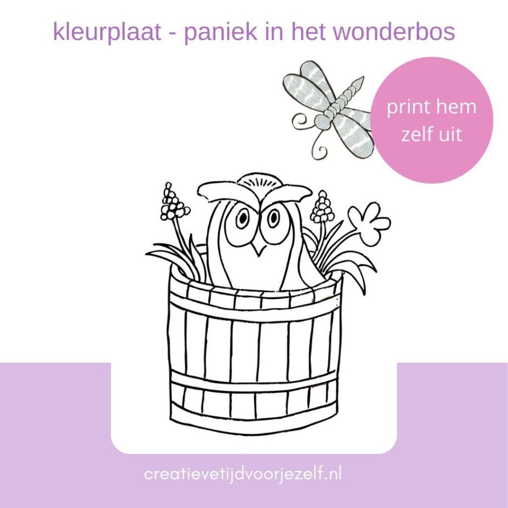 kleurplaat paniek in het wonderbos